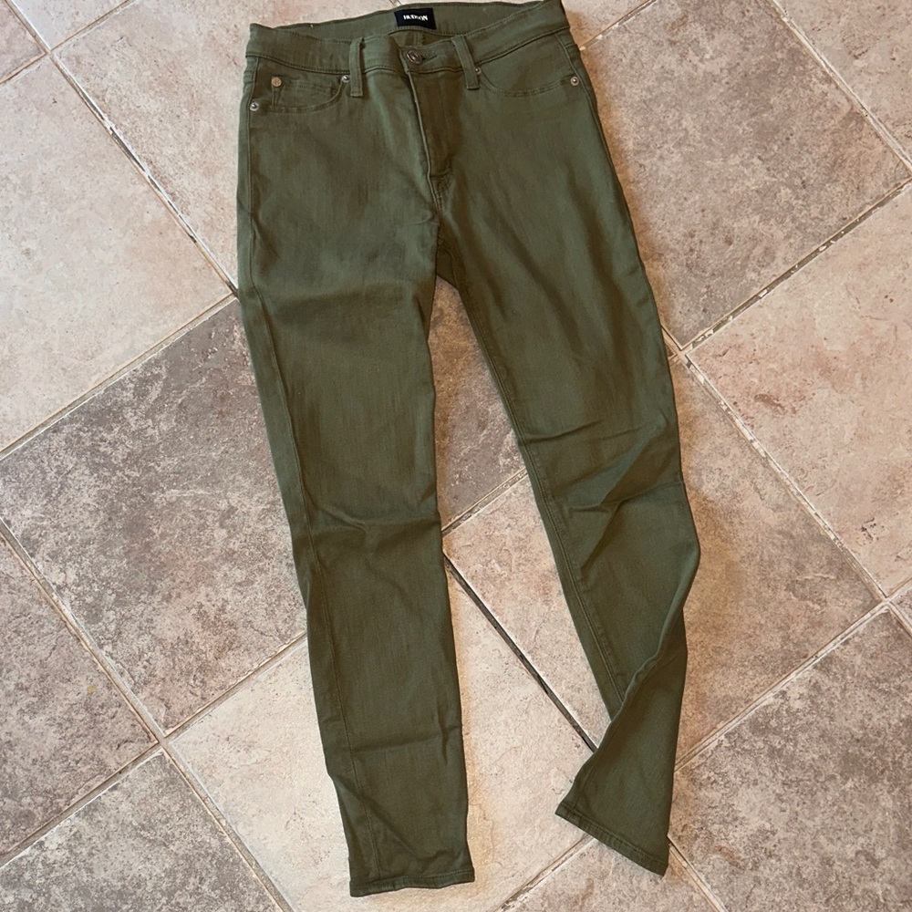 Hudson Jeans Women's Skinny Jeans in Olive Green